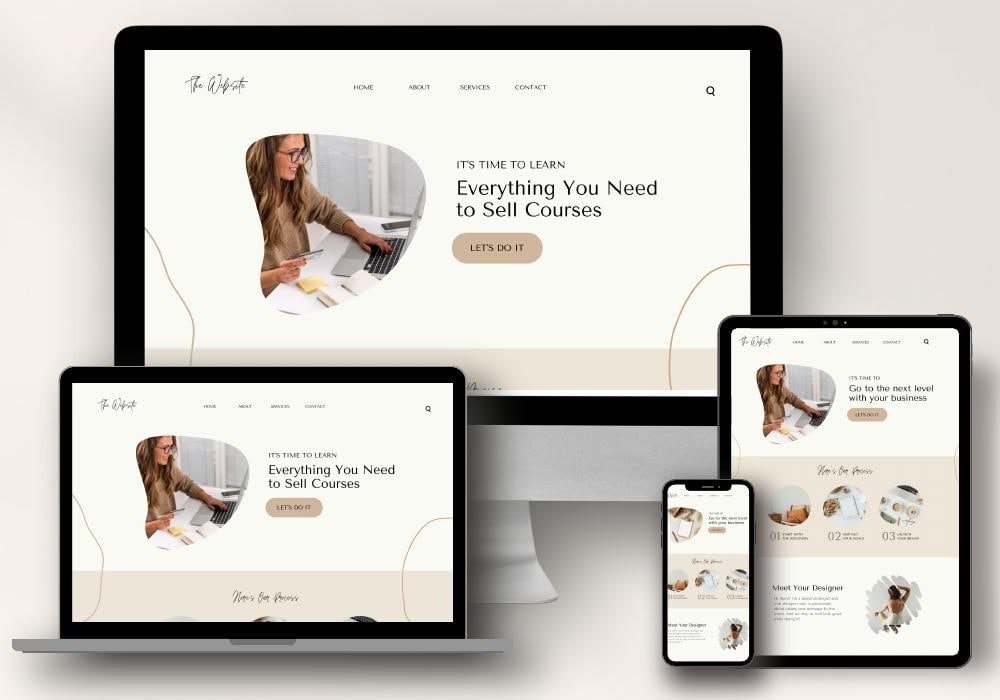 Responsive website on several devices